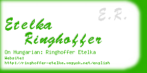 etelka ringhoffer business card